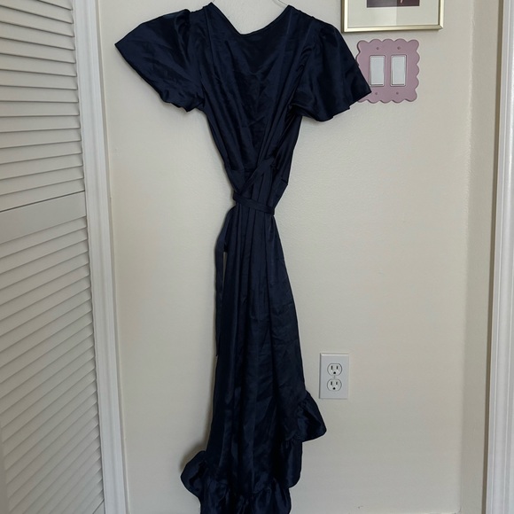 Janette Satin Wrap Midi Dress - Picture 5 of 5